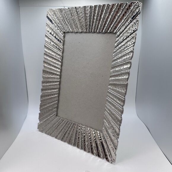 Z Gallerie Silver Textured Picture Frame 8x10 – Fits 5x7 Photo Modern Decor - Picture 4 of 5